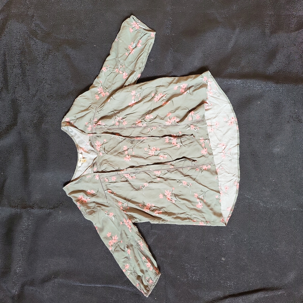 Women's Large Como Blu top (green, floral) New with Tags!
